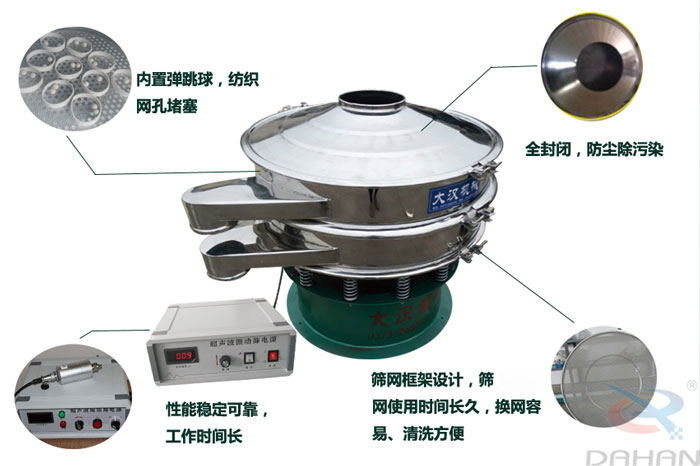 　三氯蔗糖粉超聲波振動(dòng)篩特點(diǎn)：內(nèi)置彈跳球，紡織網(wǎng)孔堵塞，全封閉，防塵除污染，性能穩(wěn)定可靠工作時(shí)間長(zhǎng)，篩網(wǎng)框架設(shè)計(jì)，篩網(wǎng)使用時(shí)間長(zhǎng)久，換網(wǎng)容易，清洗方便。