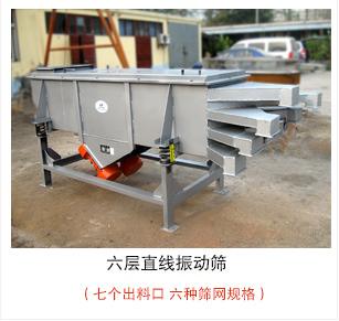 六層直線振動(dòng)篩加裝制成裝置，灰色油漆出口產(chǎn)品